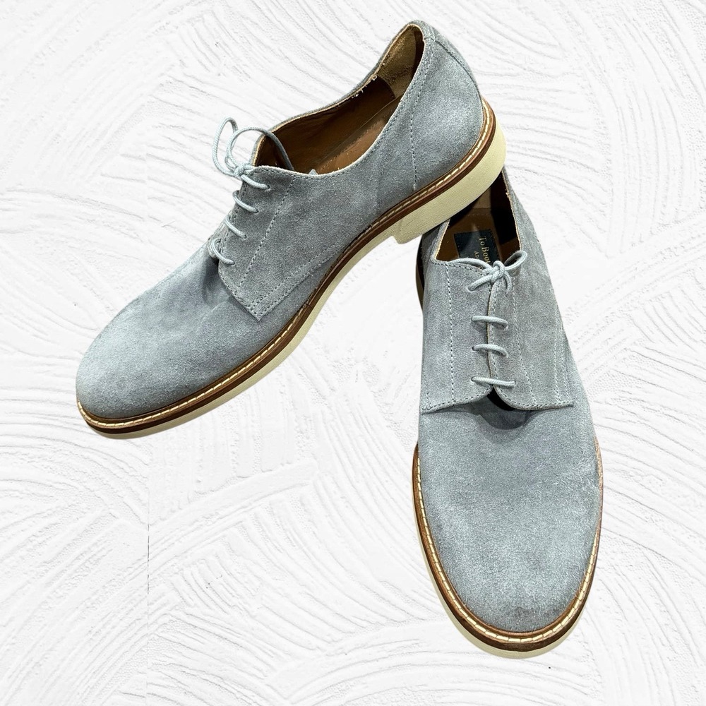 To Boot New York Adam Derrick Marseille Oxford 13 Steel Gray Suede Lace Up Italy